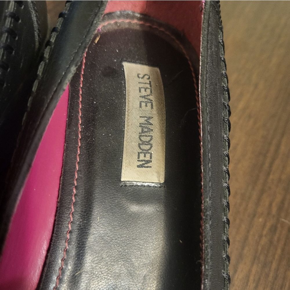 Steve Madden Ponchoo Black Mary Jane Leather Comfort Shoe, Size 8.5 - Picture 12 of 13